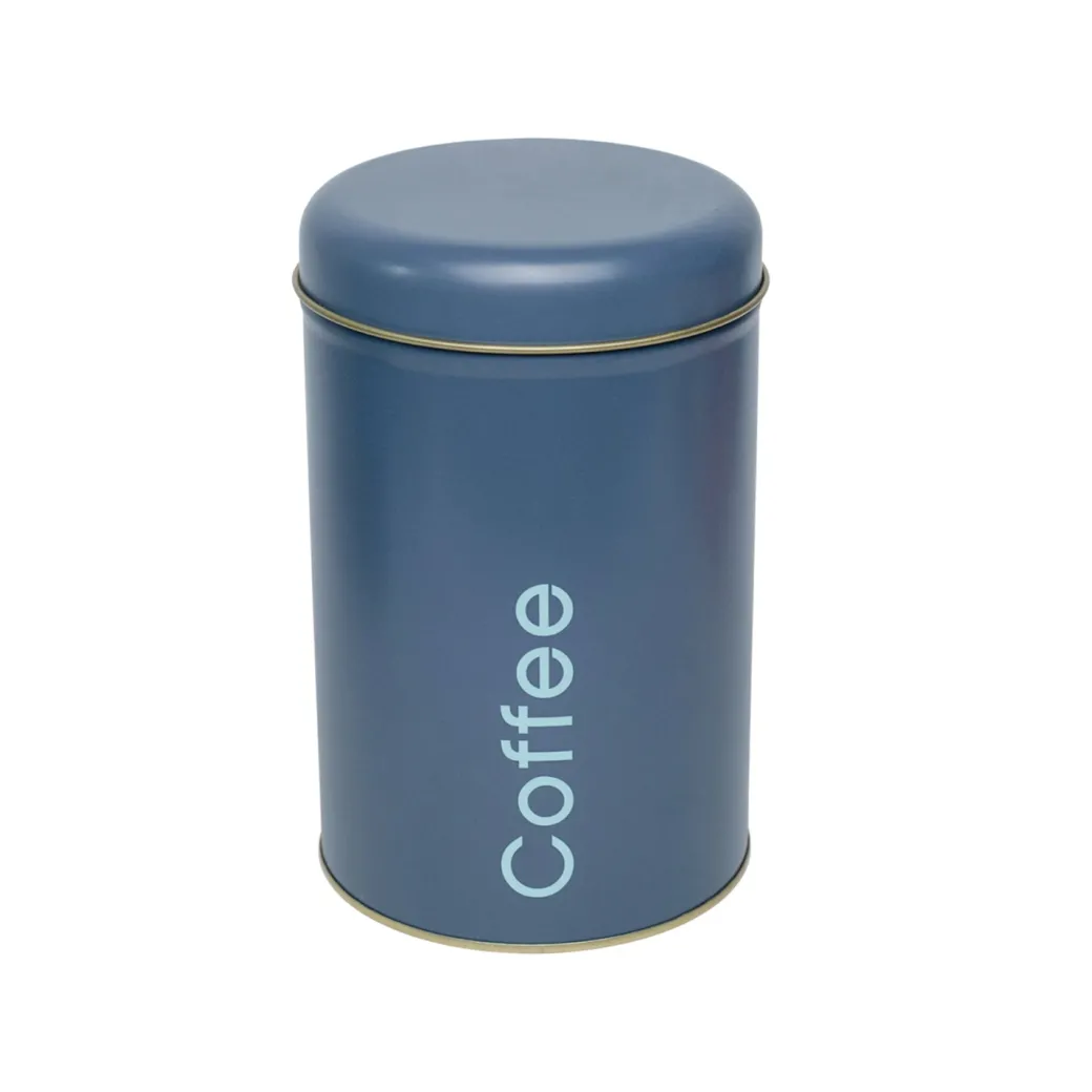 Coffee, Tea & Sugar - Metal Jar Set Of 3, Grey Color, 1450Ml
