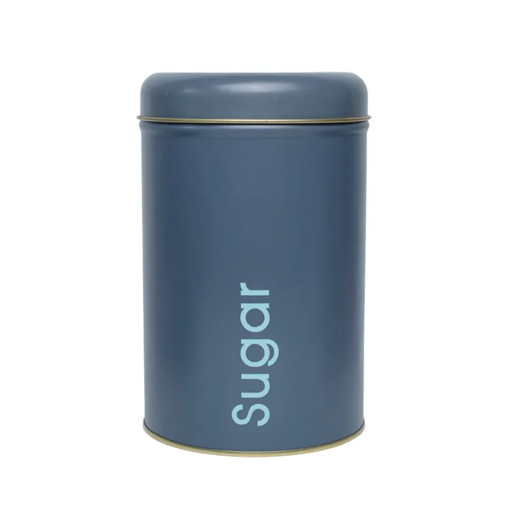 Coffee, Tea & Sugar - Metal Jar Set Of 3, Grey Color, 1450Ml