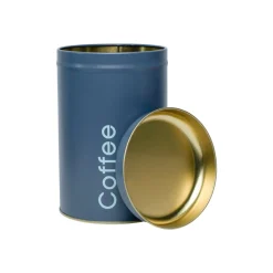 Coffee, Tea & Sugar - Metal Jar Set Of 3, Grey Color, 1450Ml