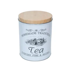 Coffee, Tea & Sugar - Metal Jar Set Of 3, Cylindrical & 1600Ml,
