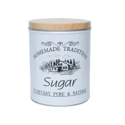 Coffee, Tea & Sugar - Metal Jar Set Of 3, Cylindrical & 1600Ml,