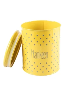 Cookie & Namkeen Jar Set Of 2 ( Yellow, Each 1700 Ml )