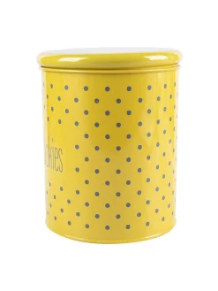 Cookie & Namkeen Jar Set Of 2 ( Yellow, Each 1700 Ml )