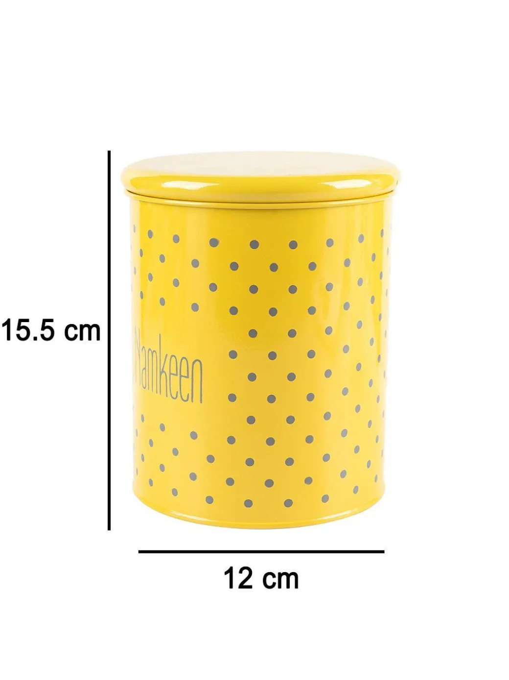 Cookie & Namkeen Jar Set Of 2 ( Yellow, Each 1700 Ml )