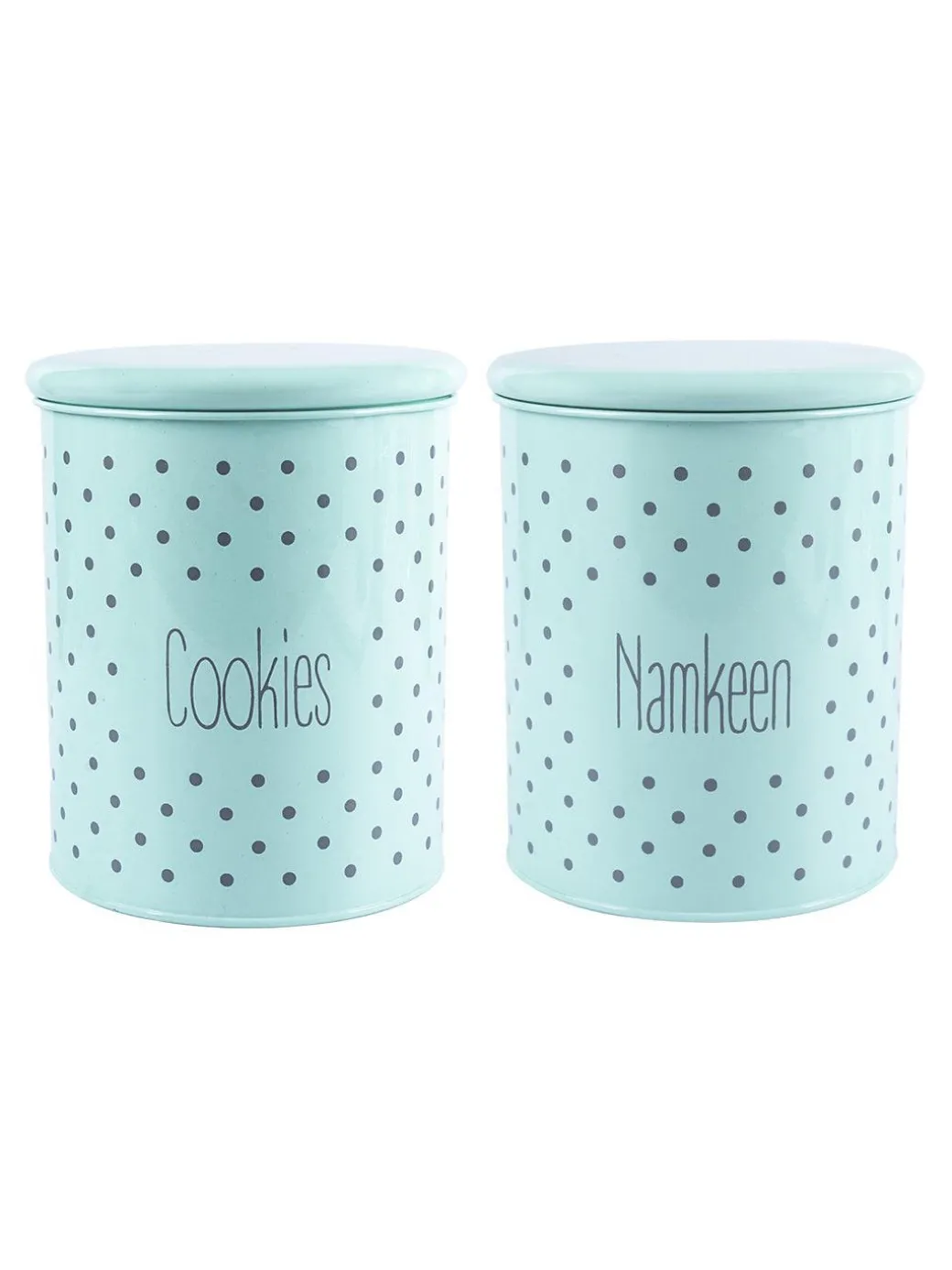 Cookie & Namkeen Jar Set Of 2 ( Green, Each 1700 Ml )