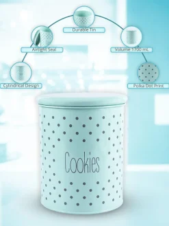 Cookies Jar With Lid - (Green, 1700mL)