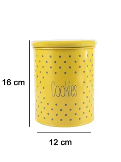 Cookies Jar With Lid - (Yellow, 1700mL)