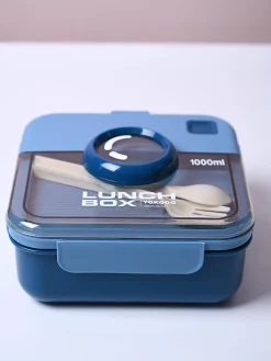 Cool Blue Lunch Set: 1 Spoon, 1 Fork & 1 Box
