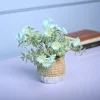 Cozy Charm - Knitted Design Faux Plant with Plastic Pot
