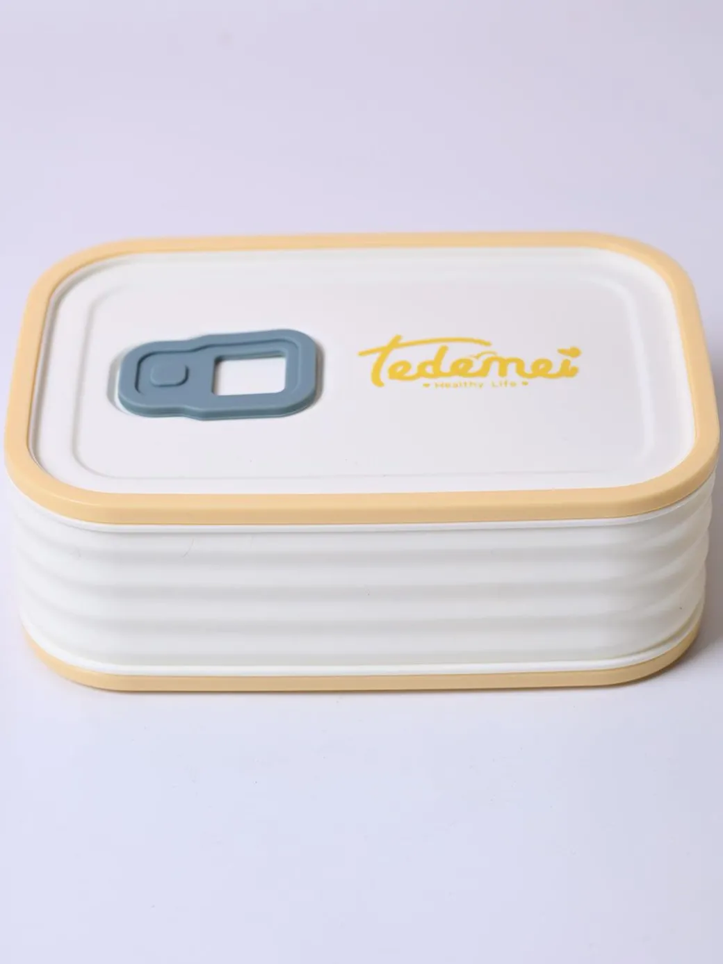 Cream Rectangle Lunch Box - 580 ML
