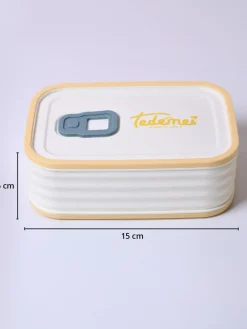 Cream Rectangle Lunch Box - 580 ML