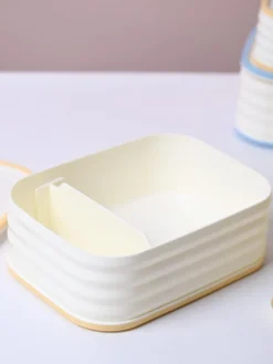 Cream Rectangle Lunch Box - 580 ML