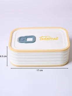 Cream Rectangle Lunch Box - 580 ML