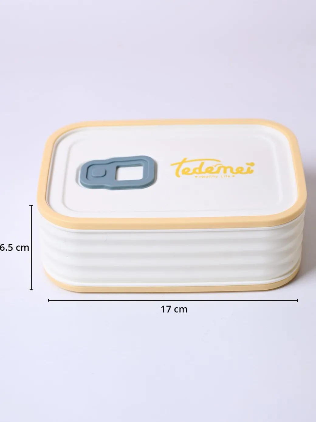 Cream Rectangle Lunch Box - 580 ML