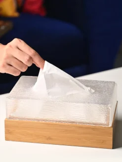 Crystal Clear Tissue Box - Rectangle Shape