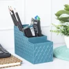Dark Cyan Desk Organizer With Four Compartments