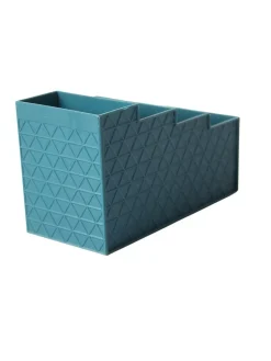 Dark Cyan Desk Organizer With Four Compartments