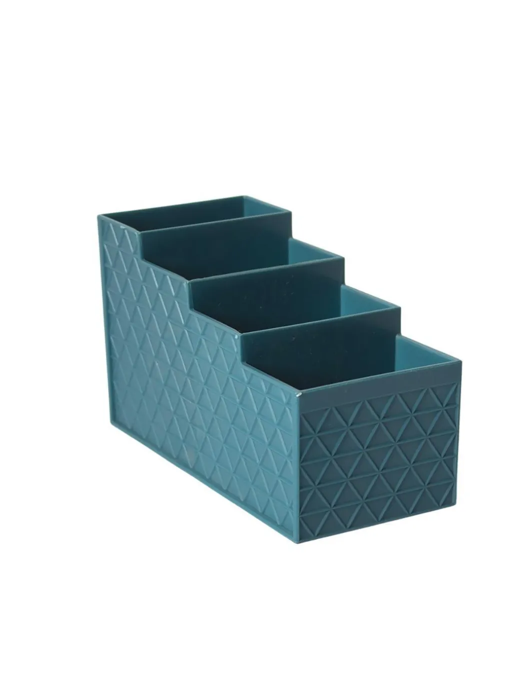 Dark Cyan Desk Organizer With Four Compartments