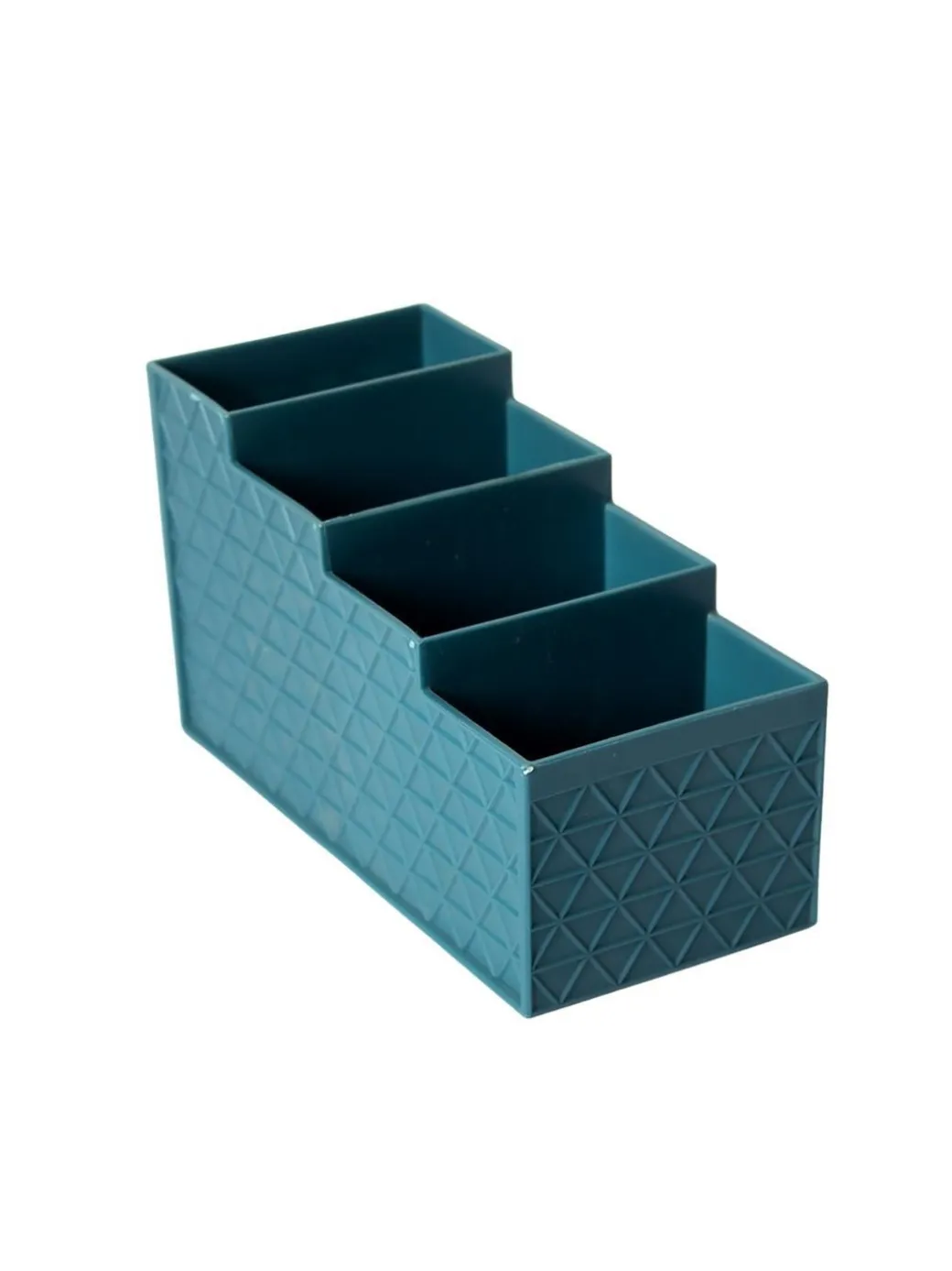 Dark Cyan Desk Organizer With Four Compartments