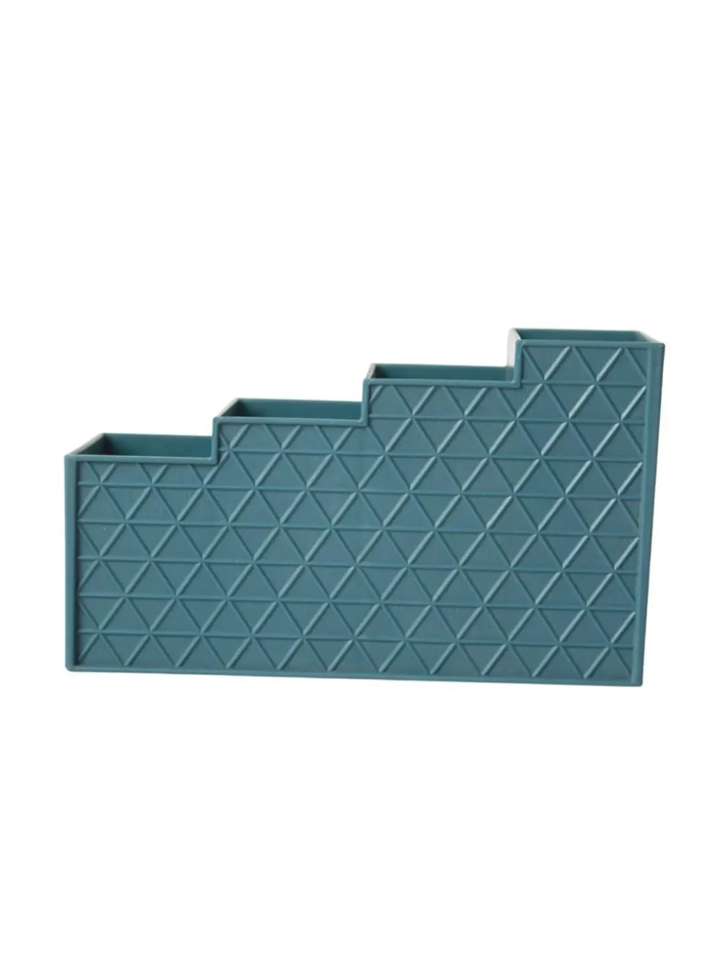 Dark Cyan Desk Organizer With Four Compartments