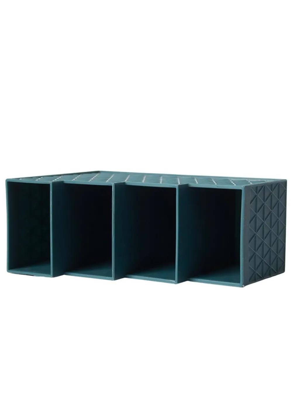 Dark Cyan Desk Organizer With Four Compartments