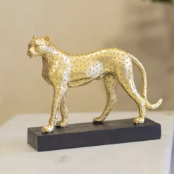 Decorative Cheetah Statue Home & Office Décor 16CM