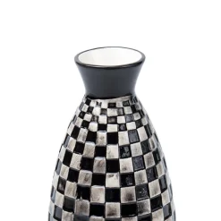 Decorative Flower Vase - Black and White