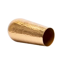 Decorative Golden Hammered Vase  - Cylinder Shape