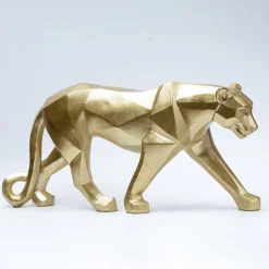 Decorative Golden Leopard Statue Home & Office Décor 33CM