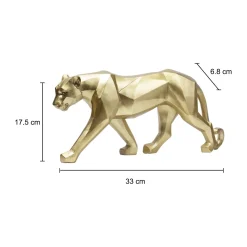 Decorative Golden Leopard Statue Home & Office Décor 33CM