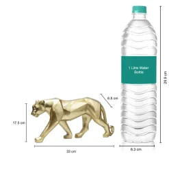 Decorative Golden Leopard Statue Home & Office Décor 33CM