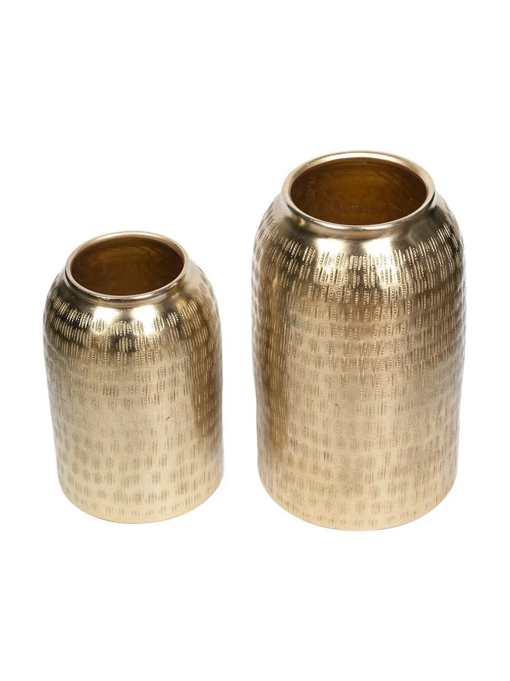Decorative Modern Gold Metal Table Flower Dolchi Shape Vase for Festive Décor