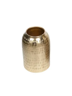 Decorative Modern Gold Metal Table Flower Dolchi Shape Vase for Festive Décor