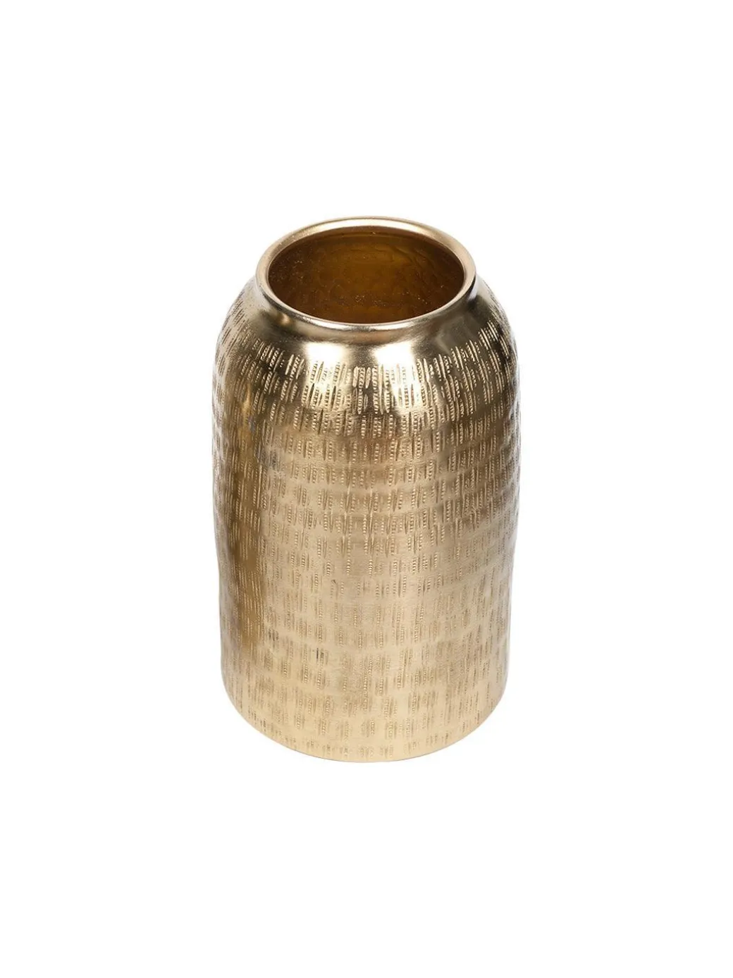 Decorative Modern Gold Metal Table Flower Dolchi Shape Vase for Festive Décor