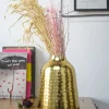 Decorative Rice Hammer Vase - Golden, Mason Shape