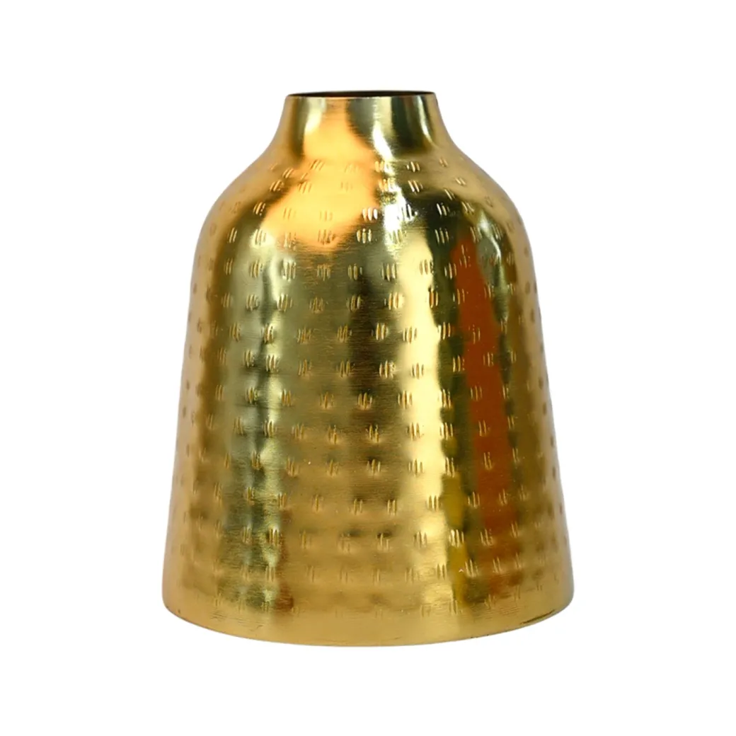 Decorative Rice Hammer Vase - Golden, Mason Shape