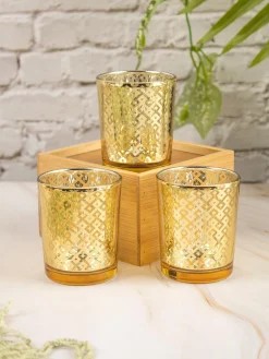 Diwali Home Decoration Tealight Candle Votive Holders Pack Of 3 Pcs