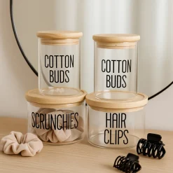 Donati Bathroom Storage Jars with Lid - Set Of 4