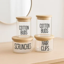 Donati Bathroom Storage Jars with Lid - Set Of 4