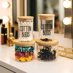 Donati Bathroom Storage Jars with Lid - Set Of 4