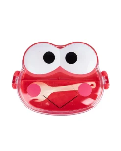 Double Layer Frog Shape Lunch Box for Kids With Spoon, Red, Plastic