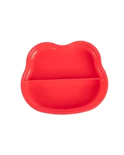 Double Layer Frog Shape Lunch Box for Kids With Spoon, Red, Plastic