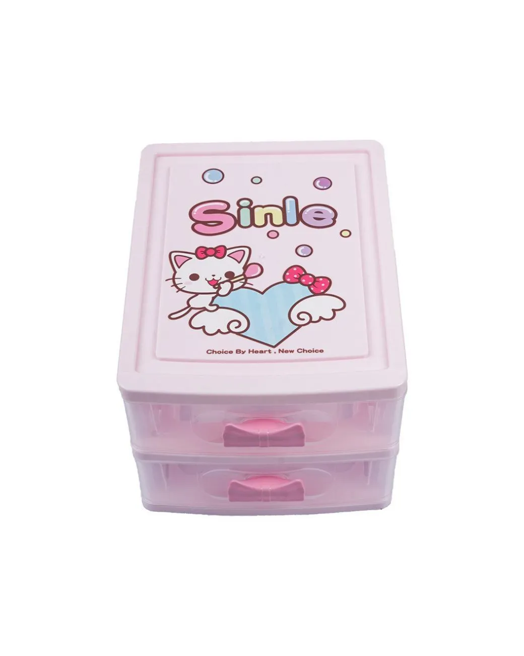 Double Layer Table Drawer Organizer, Pink, Plastic