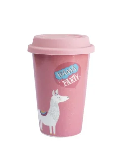 Double Wall Ceramic Travel Mug With Lid (400 mL)