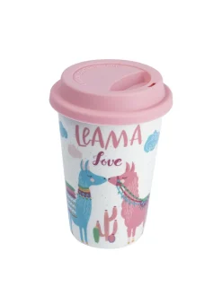 Double Wall Ceramic Travel Mug With Lid (400 mL)