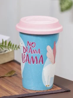 Double Wall Ceramic Travel Mug With Lid (400 mL)