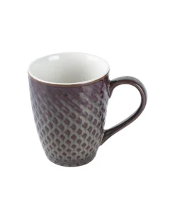 Dual Glazed Diamond Textured Ceramic Mug (Matte Finish, 330 mL)
