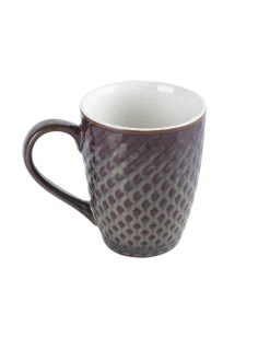 Dual Glazed Diamond Textured Ceramic Mug (Matte Finish, 330 mL)