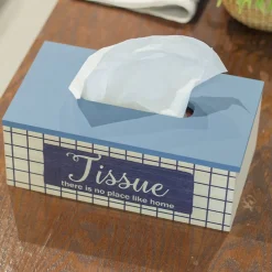Exquisite Blue Tissue Holder Box For Home