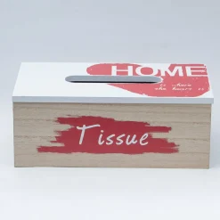 Exquisite White & Red Tissue Holder Box For Home
